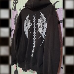 VampireFreaks 🦇 Demon Wing Hoodie, Large